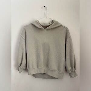 Abercrombie SIZE SMALL Beige Cropped Hoodie
